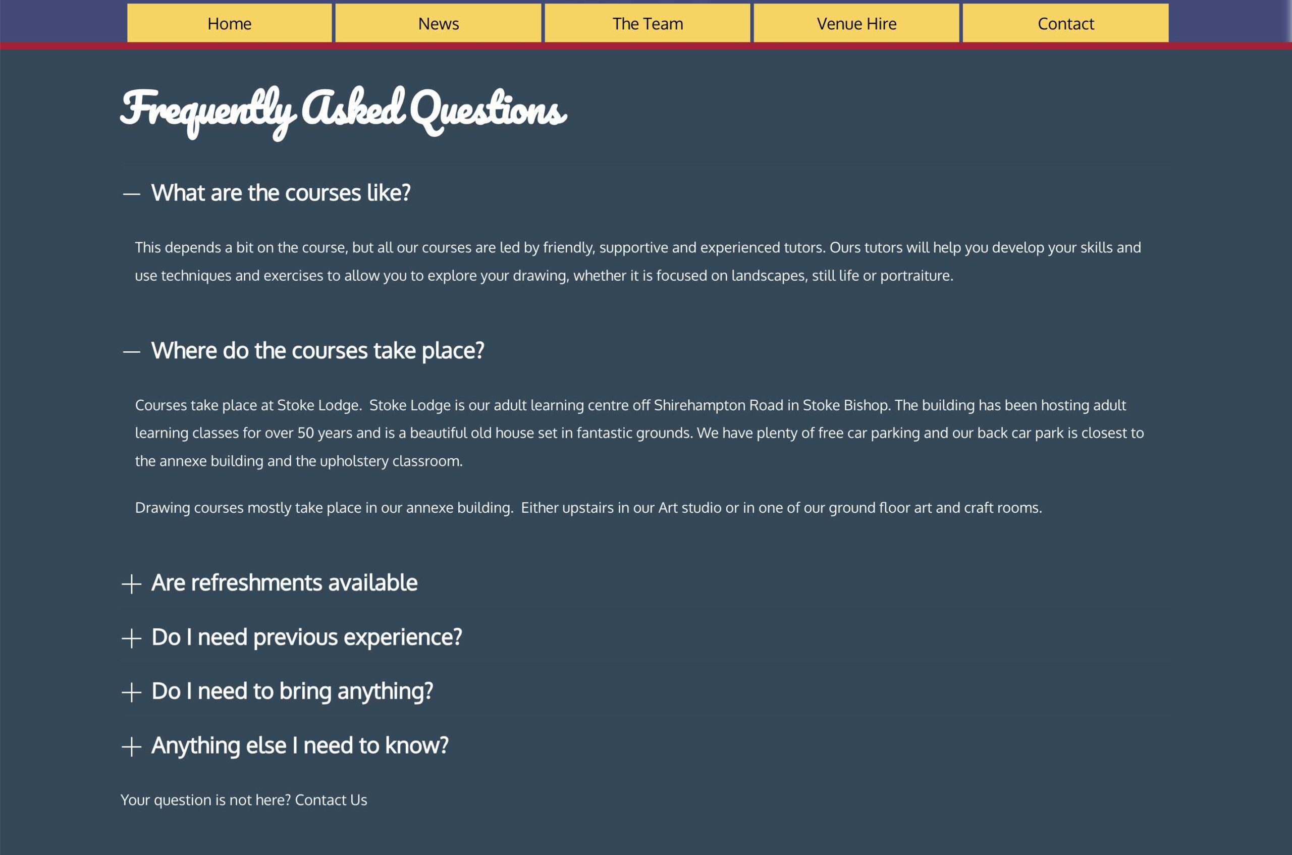 Drawing FAQs Section