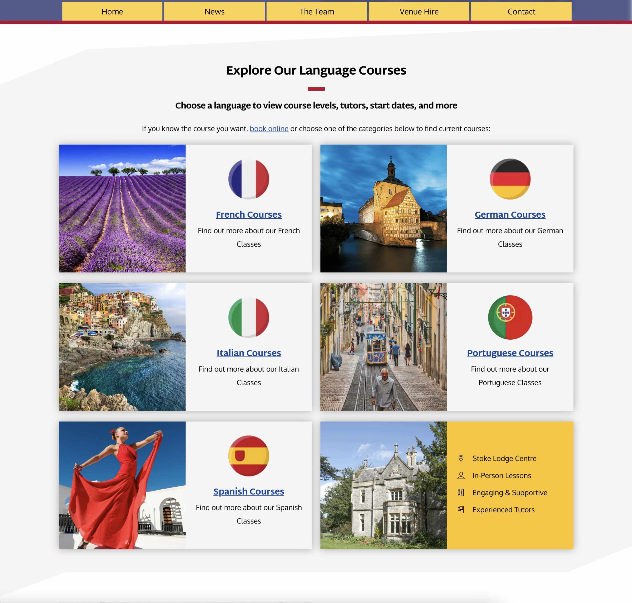 Language Pick Your Lang Section