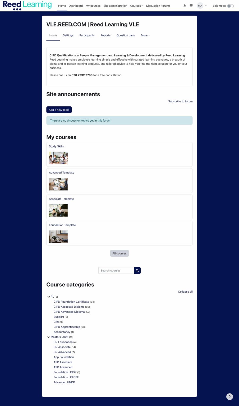 Reed Learning VLE Development Case Study – XELIUM : clarity defined