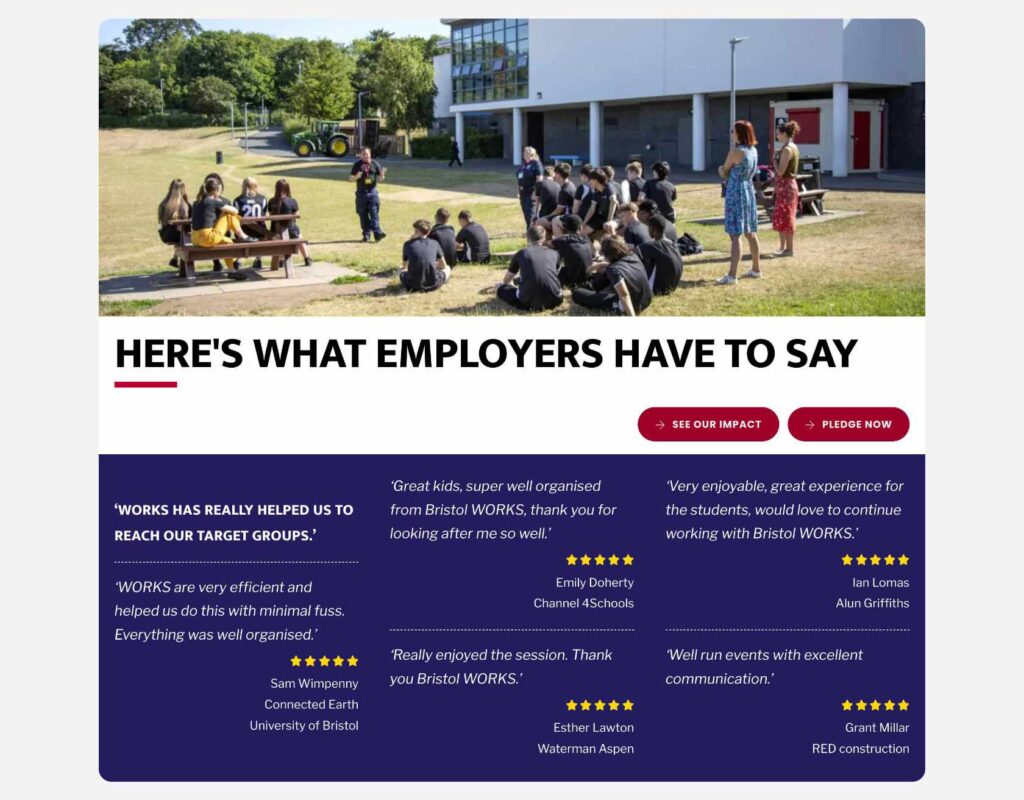 Bristol WORKS Employers Testimonials