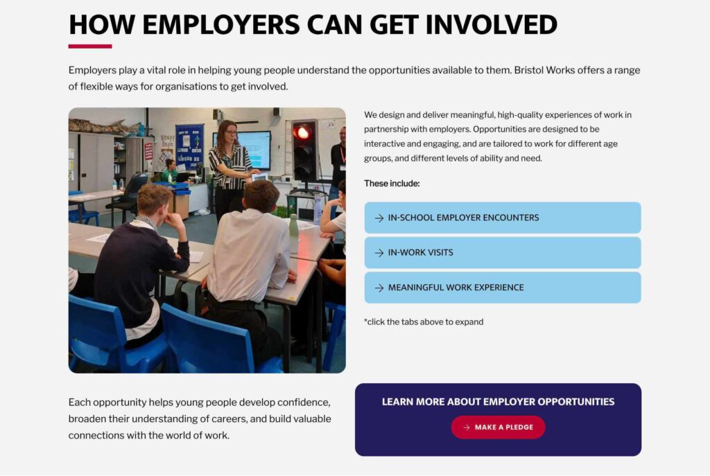 Bristol WORKS Homepage How Employers Get Involved