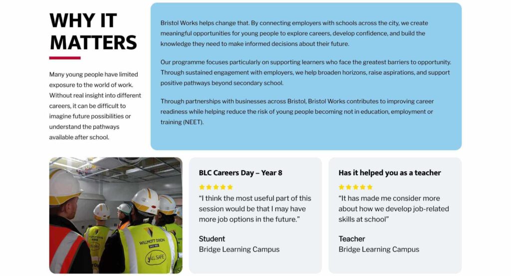Bristol WORKS Homepage Why It Matters