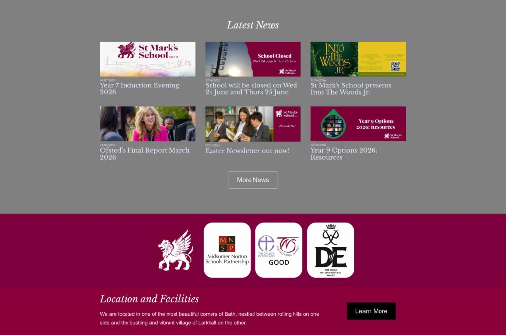 St Marks School Maintaining Website News and Updates