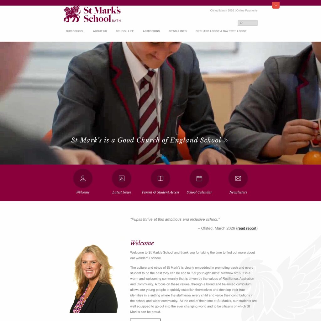 St Marks School Top Fold