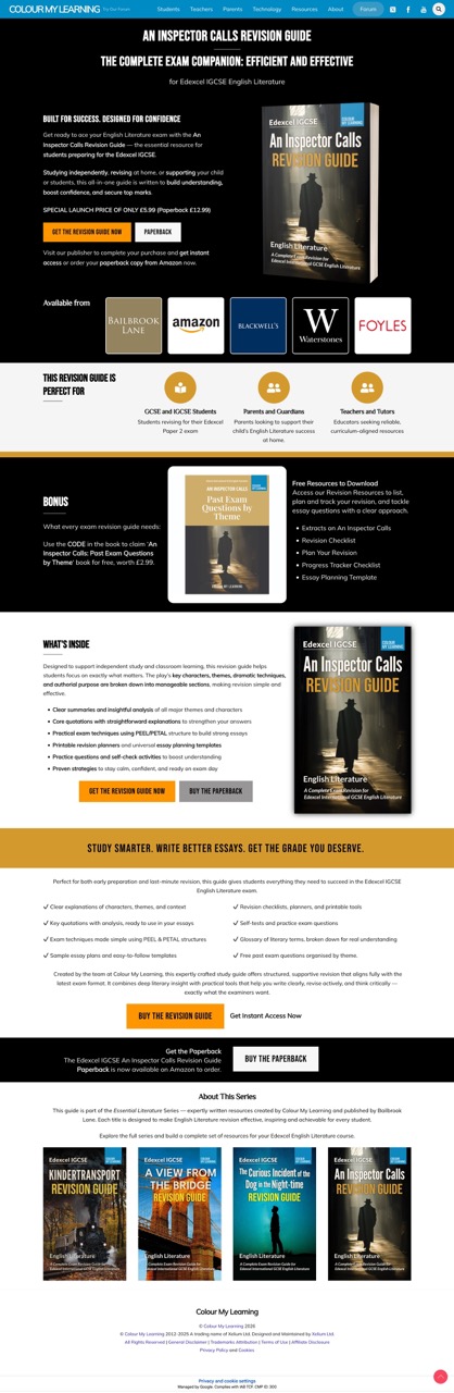 an inspector calls-colourmylearning-publications-an-inspector-calls-edexcel-igcse-revision-guide-2026 Large
